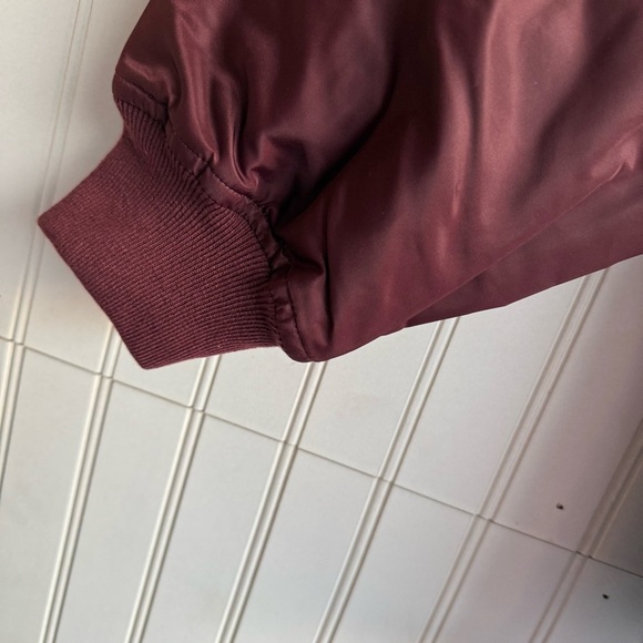 Blank NYC Size M Burgundy Faux Fur Collar Overachiever Jacket NEW! - Picture 9 of 10